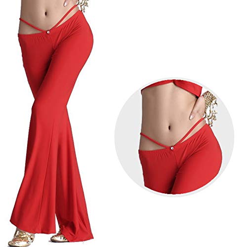 Amazon.co.jp: レッド 赤 ストレッチ 美脚パンツ,ベリーダンス